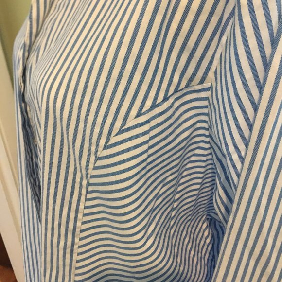 Lee Riders Blue Stripe Shirt Blouse Top Cotton size 1X - Picture 4 of 7